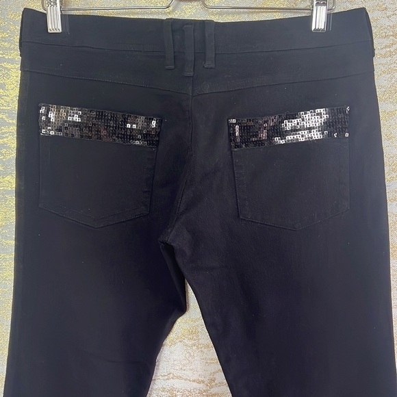 Clockhouse Black Mid Rise Straight Sequins Detailed Jeans Size EU 42 - Picture 9 of 16
